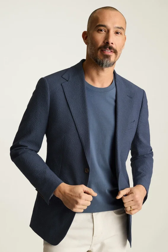 Jetsetter Blazer italiano de seersucker Jetsetter Blazer italiano de seersucker