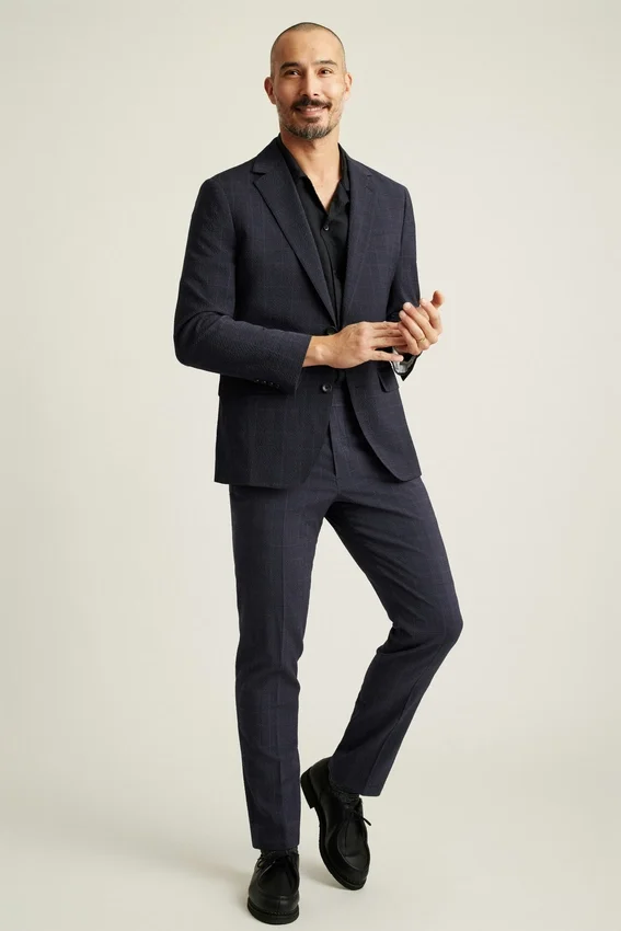 Jetsetter Blazer italiano de seersucker Jetsetter Blazer italiano de seersucker