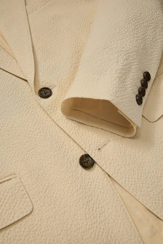 Jetsetter Blazer italiano de seersucker Jetsetter Blazer italiano de seersucker