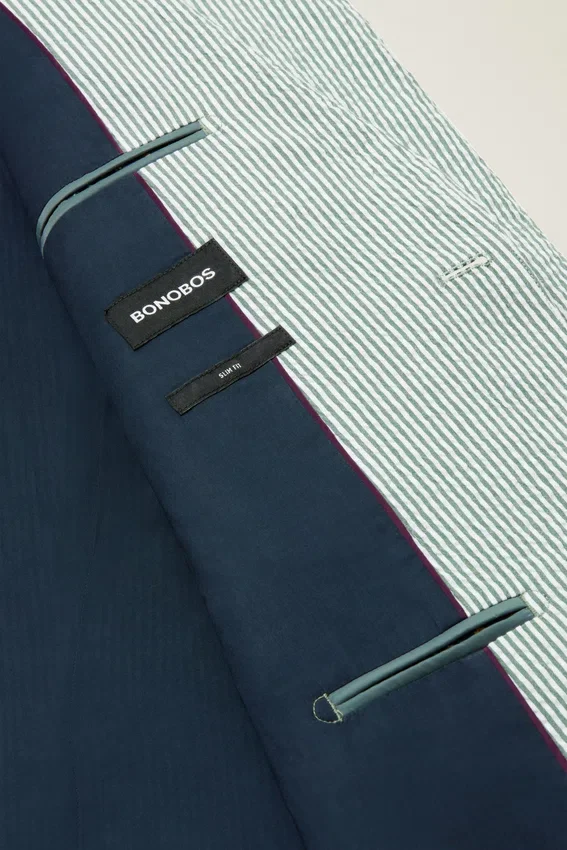 Jetsetter Blazer italiano de seersucker Jetsetter Blazer italiano de seersucker