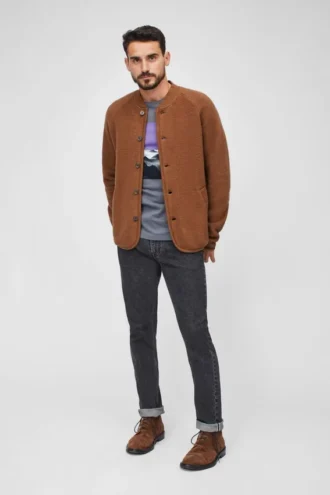 La chaqueta de felpa raglán