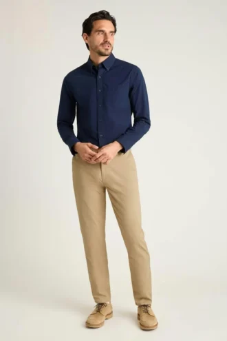 Pantalón chino de algodón elástico