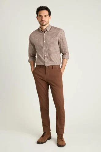 Pantalón chino de algodón elástico
