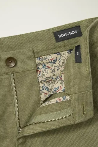 Pantalón chino de sarga cepillada