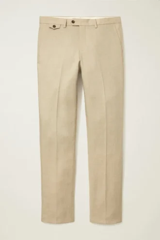 Pantalón de traje de lino elástico italiano