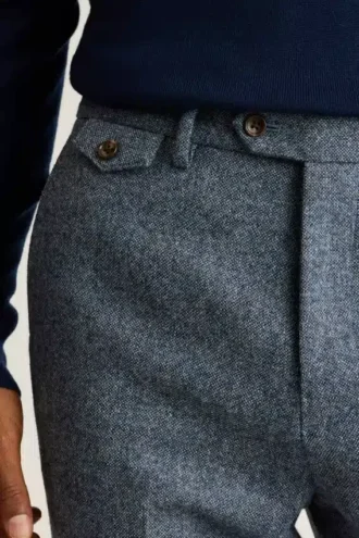 Pantalón de vestir de tweed británico Jetsetter