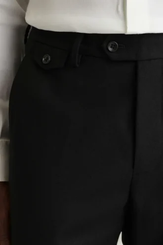 Pantalón de vestir italiano de lana cepillada Jetsetter