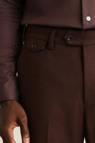 Pantalón de vestir italiano de lana cepillada Jetsetter