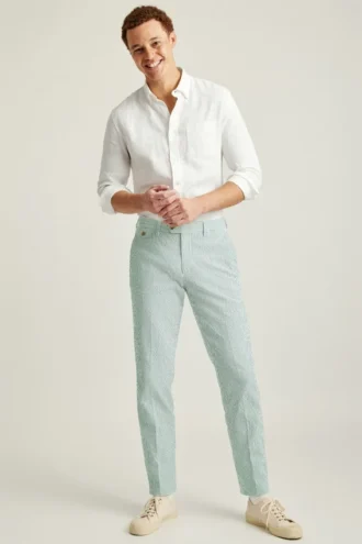 Pantalón de vestir italiano de seersucker Jetsetter