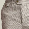 Pantalón de vestir italiano de seersucker Jetsetter