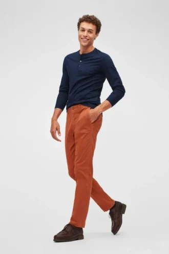 Pantalones chinos de algodón orgánico elástico
