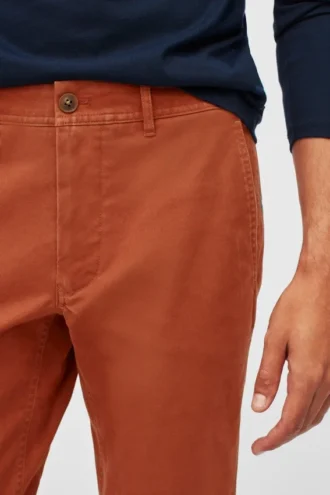 Pantalones chinos de algodón orgánico elástico