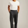 Pantalones cortos chinos elásticos con pliegues