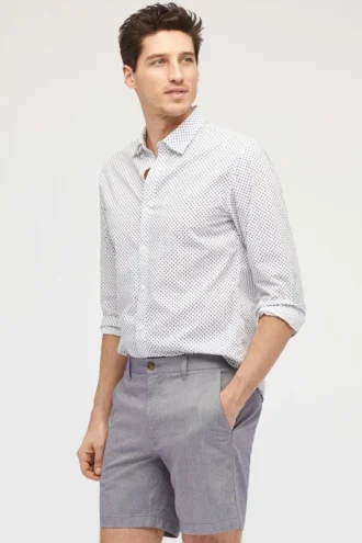 Pantalones cortos chinos elásticos Oxford