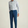Pantalones de vestir de lana elástica para hombre