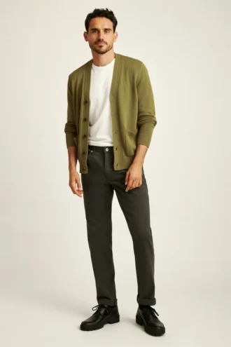 Pantalones italianos cepillados de 5 bolsillos