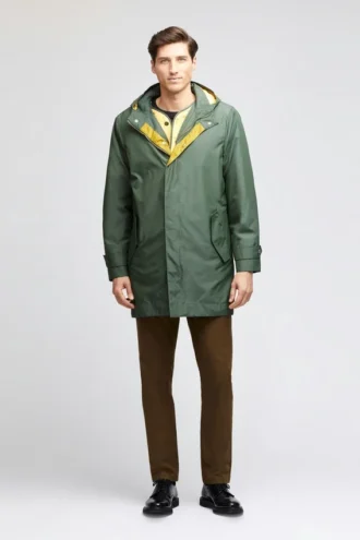 Parka impermeable de cola de pez para hombre