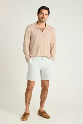 Polo de lino para hombre de Bonobos | Estilo costero de manga larga