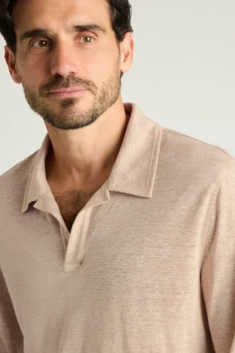 Polo de lino para hombre de Bonobos | Estilo costero de manga larga