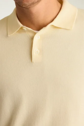 Polo de manga larga de lana merino