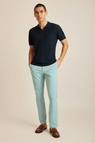 Polo de mezcla de lino