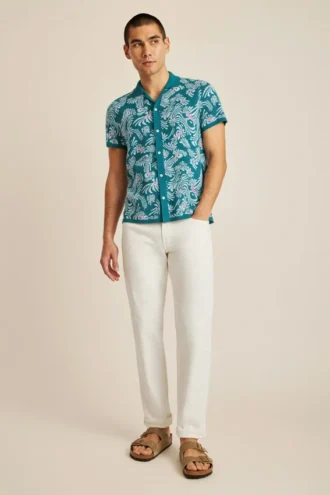 Polo de punto Cabana con estampado floral psicodélico