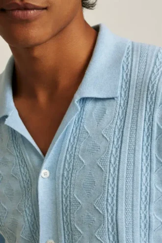 Polo de punto Cabana con trenzado