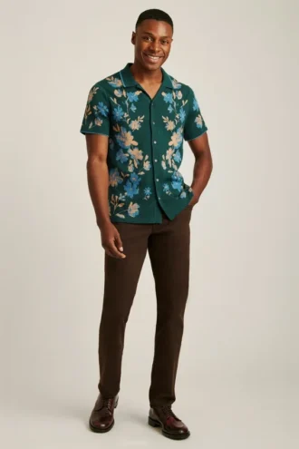 Polo de punto con estampado floral Cabana