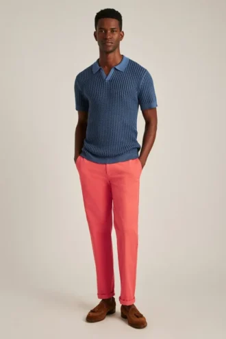 Polo de punto trenzado