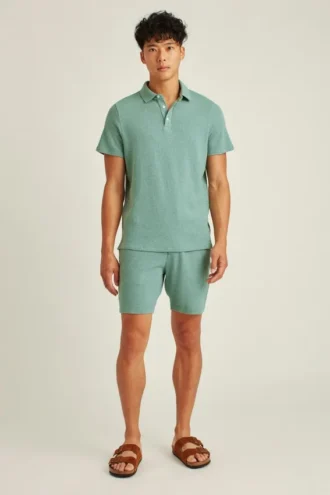 Polo ligero de tejido waffle