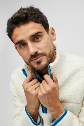 Sherpa con media cremallera