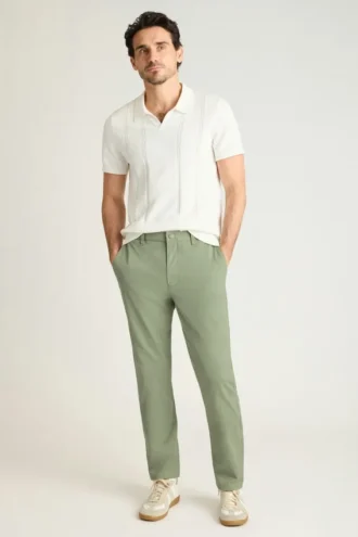 Stretch Washed Chino Pants: Pantalones chino entallados y Slim Fit