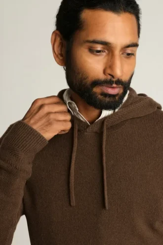 Sudadera con capucha de cachemira italiana