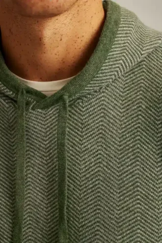Sudadera con capucha y diseño en espiga