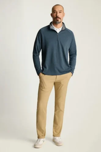 Sudadera con cremallera de un cuarto de hombre Fairgame ligera y de alto rendimiento