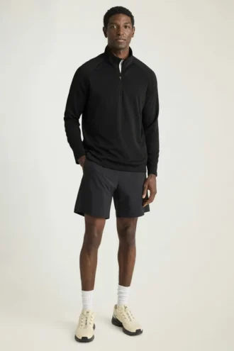 Sudadera con cremallera de un cuarto de hombre Fairgame ligera y de alto rendimiento