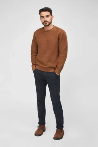 Sudadera de felpa con cuello redondo