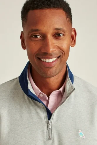 Sudadera de felpa elástica con media cremallera