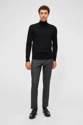 Suéter de cuello alto de lana merino lavable