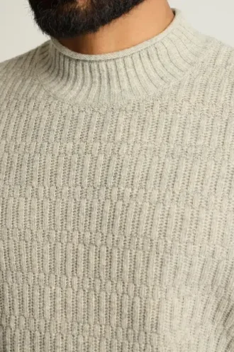 Suéter de cuello alto de mezcla de merino