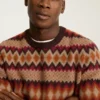 Suéter de cuello redondo con diseño Argyle Fair Isle