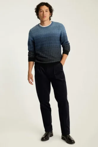 Suéter de cuello redondo con efecto ombré