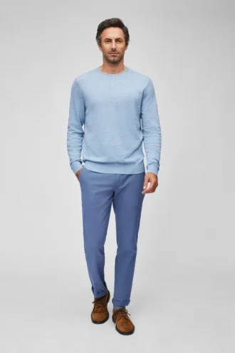 Suéter de cuello redondo de algodón ecológico