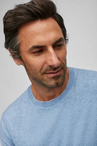 Suéter de cuello redondo de algodón ecológico