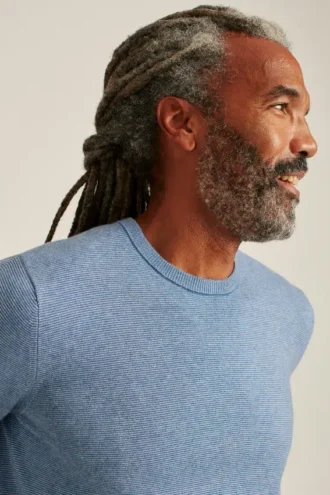 Suéter de cuello redondo de algodón y cachemira