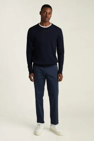 Suéter de cuello redondo de merino lavable