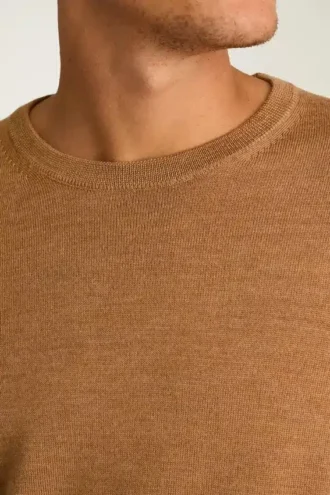 Suéter de cuello redondo de merino lavable