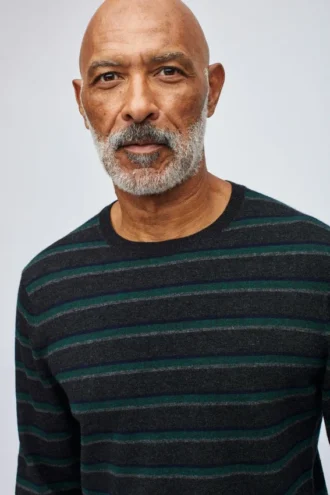 Suéter de cuello redondo de mezcla de algodón