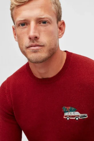 Suéter de cuello redondo Holiday Wagon