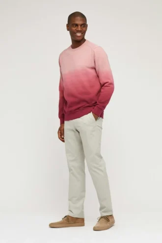 Suéter de felpa cepillada con cuello redondo